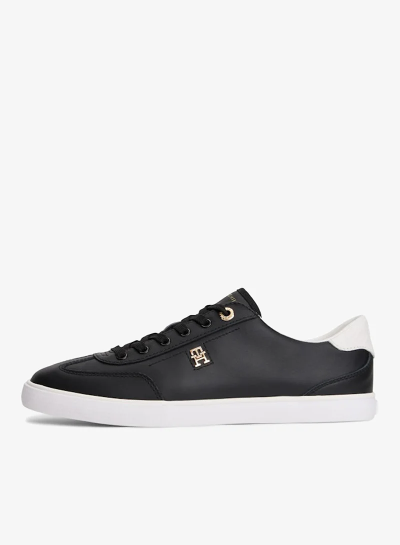 TOMMY HILFIGER  Leather Monogram Lace-Up Trainers for Women | Best Price UAE